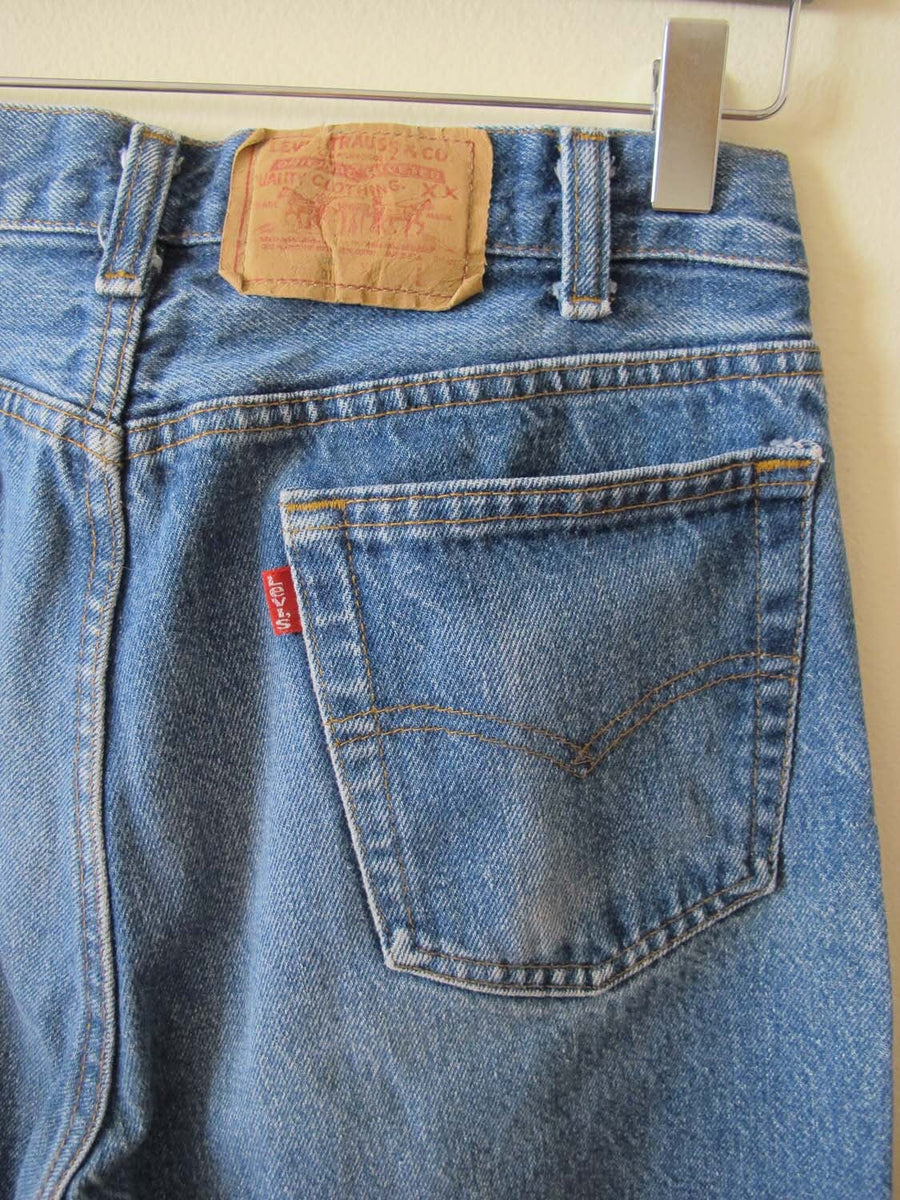 Vintage 80s Levis 501 701 Student Jeans 29 - Train Track Fade Wear Whi