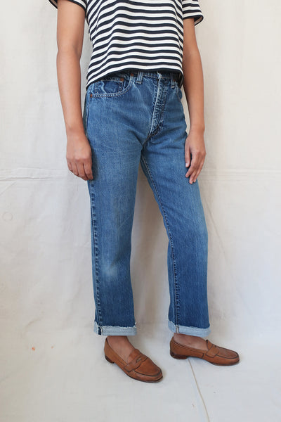 Vintage 70s Levis 505 Selvedge Redline Straight Leg Jeans 29