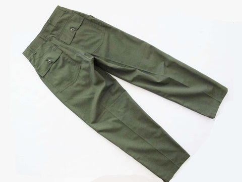 Vintage Baker Army Pants 26 - 1980s Green High Waist Cotton US Army Military Trouser Pants Unisex
